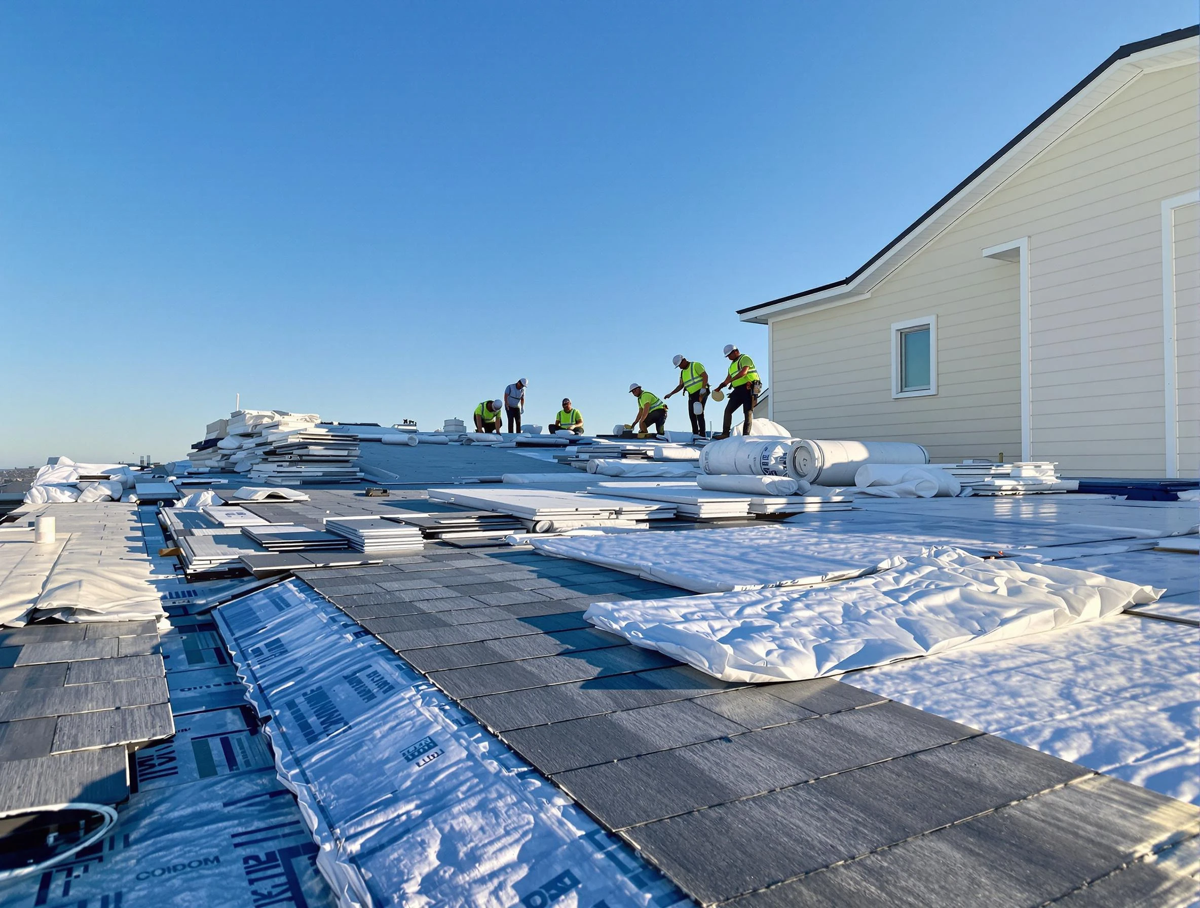 Finished roof installation project by Elyria Roofing Company in Elyria, OH
