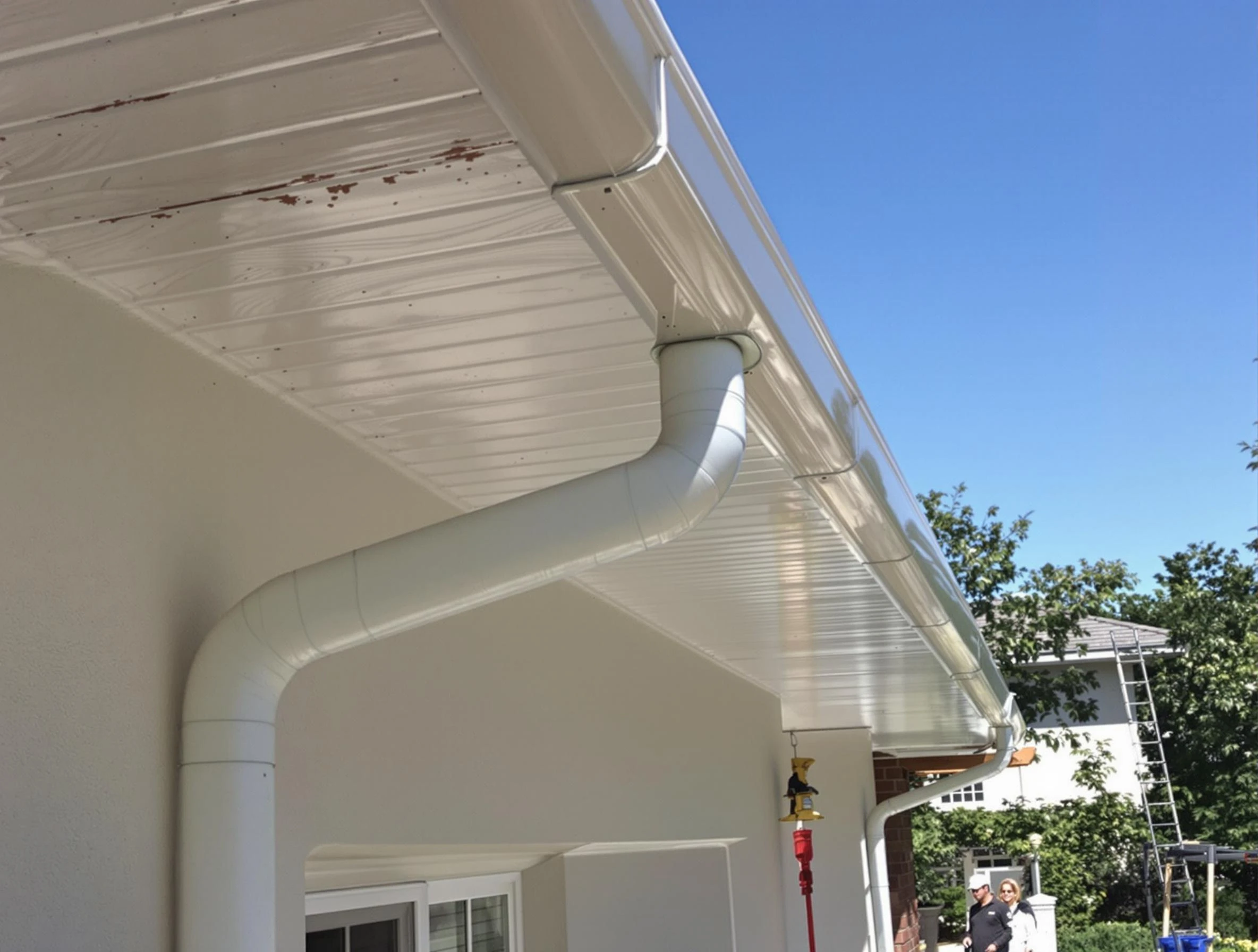 On-site seamless gutter fabrication by Elyria Roofing Company in Elyria, OH